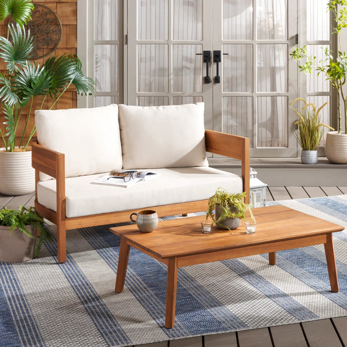 Kaiiden Patio Bench + Table