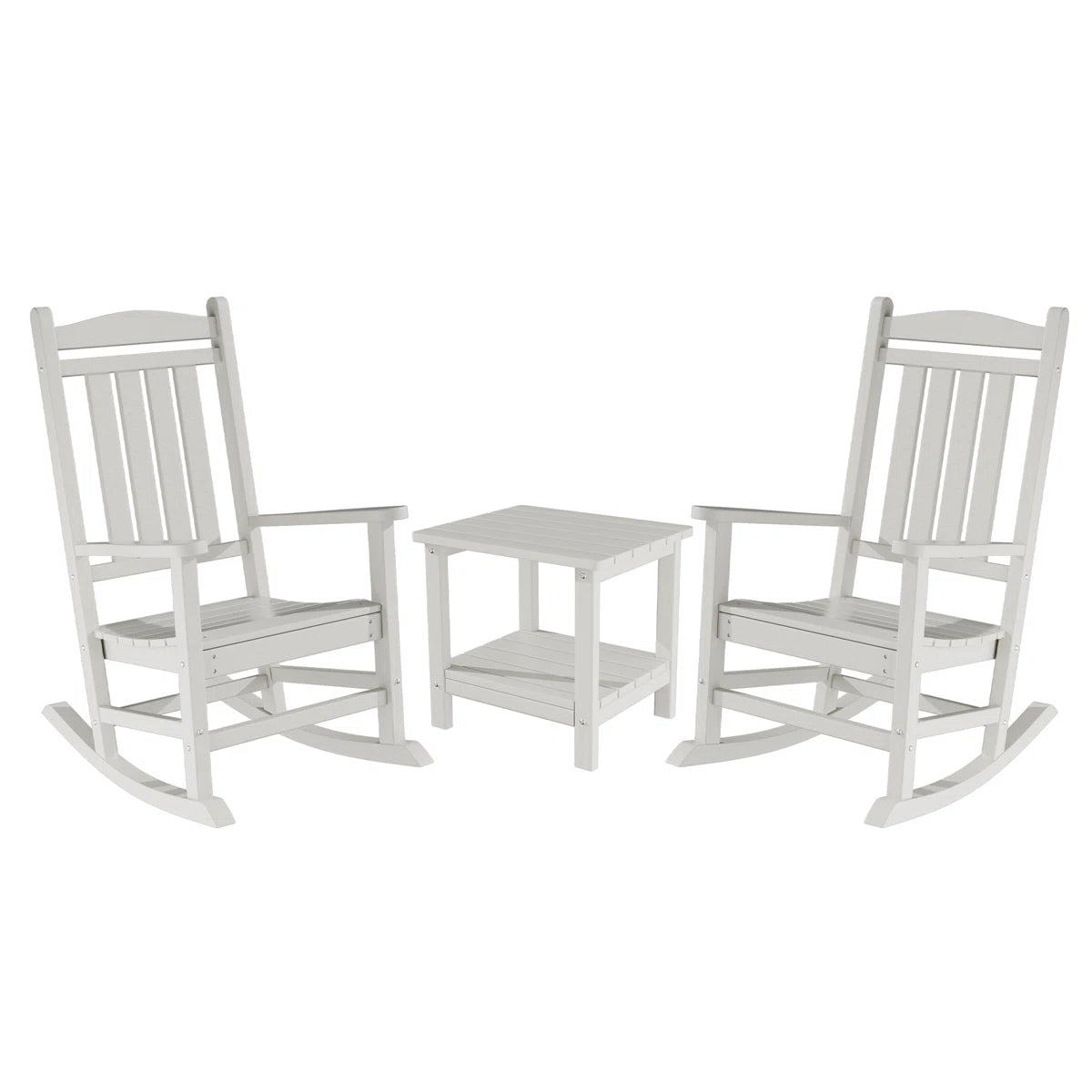 2-Person Stylish Rocking Chair Set with Coffee Table