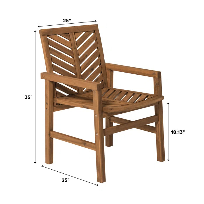 Harbison Wood Outdoor Dining Armchair (Set of 2)