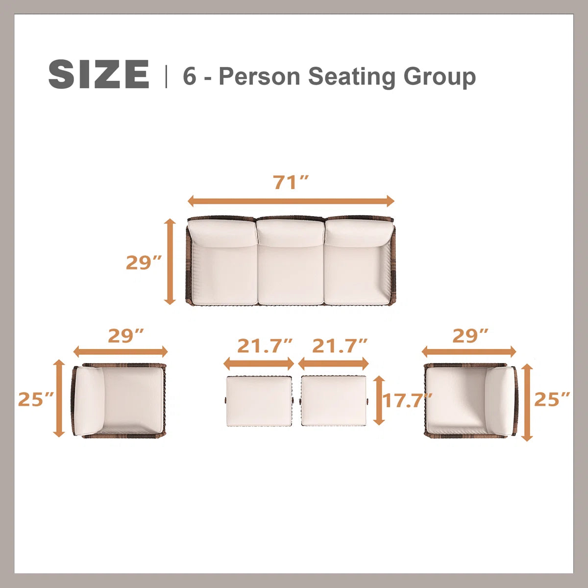 Tuskegee 5 Piece Sofa Seating Group with Cushions