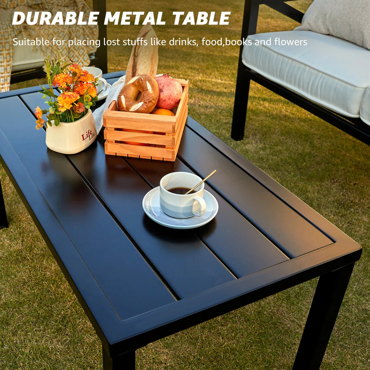 Myrtlene 4 - Person Patio Conversation Sets with Cushions