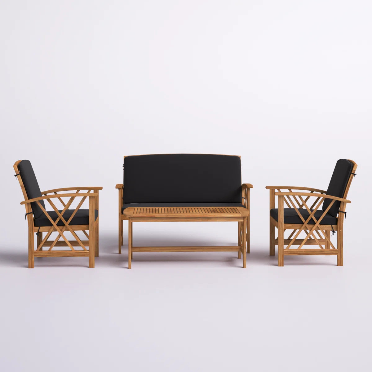 Calhoun 4 Piece Sofa Seating Group with Cushions