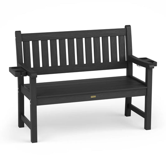 56.3'' All Weather HIPS Outdoor Bench 2-Seat Garden Benches