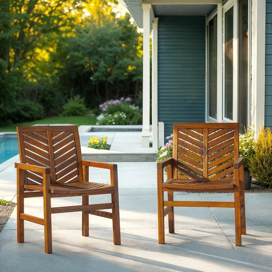Harbison Wood Outdoor Dining Armchair (Set of 2)