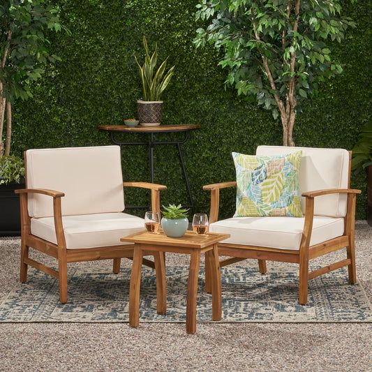 Bevelyn Acacia 2 - Person Patio Conversation Sets with Cushions