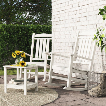 2-Person Stylish Rocking Chair Set with Coffee Table