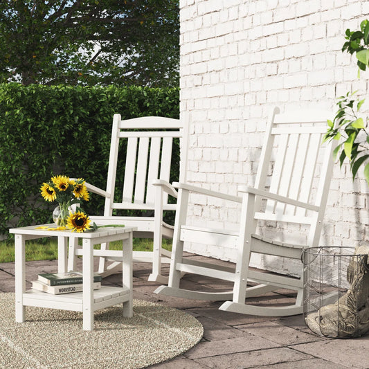 2-Person Stylish Rocking Chair Set with Coffee Table