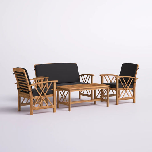 Calhoun 4 Piece Sofa Seating Group with Cushions