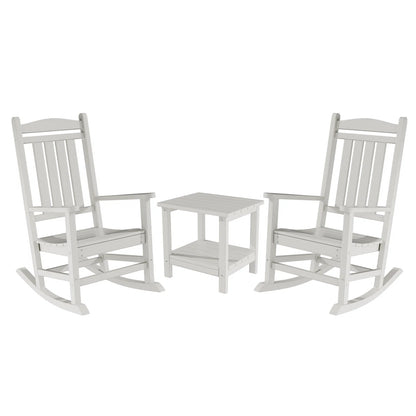 2-Person Stylish Rocking Chair Set with Coffee Table