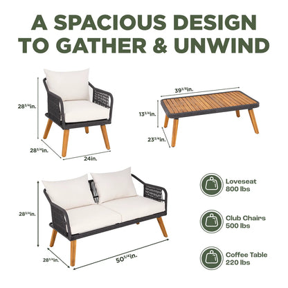 Serene 4-Piece Patio Furniture Set